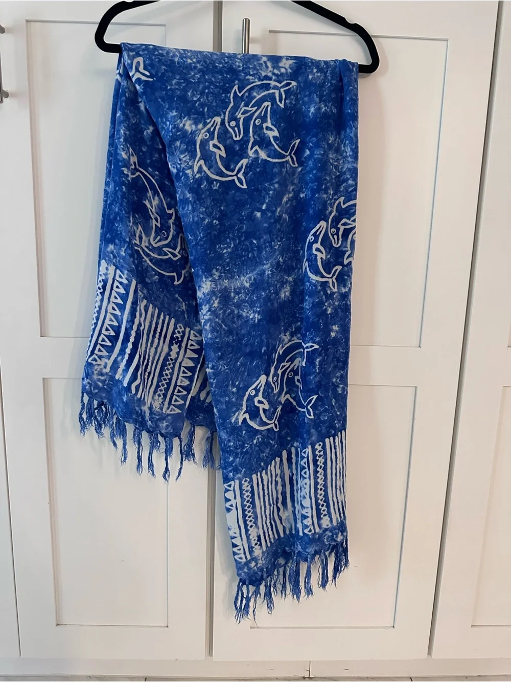 Dolphin Print Tie-Dye Beach cover up
